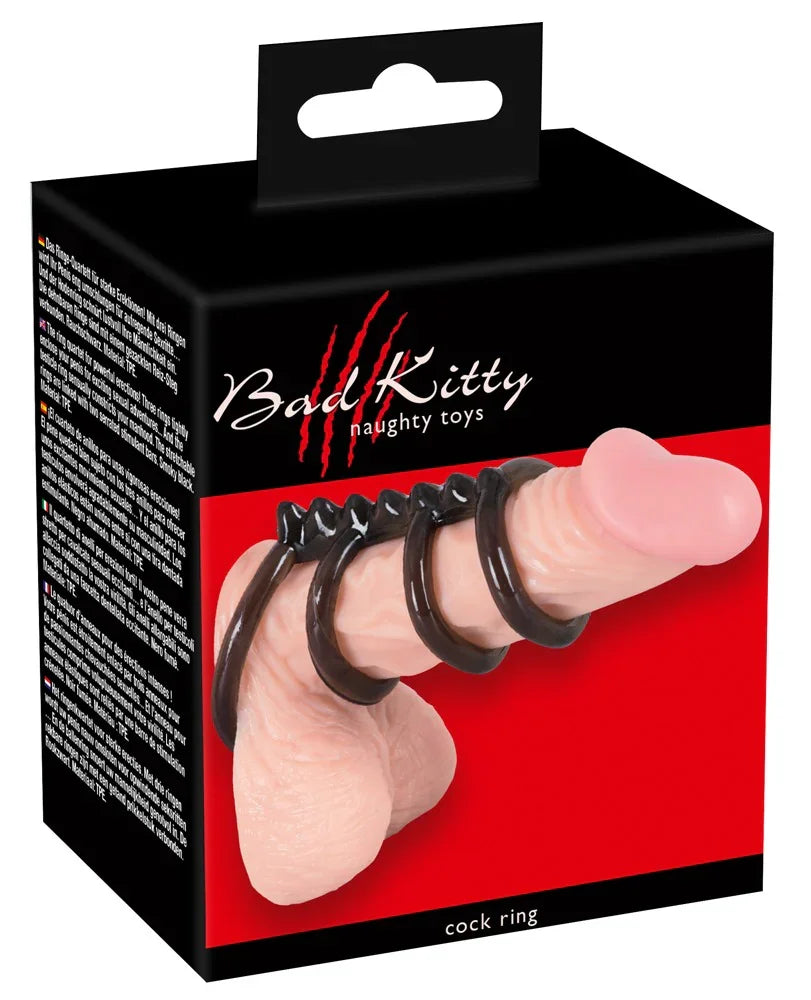 Cock/testicle Ring 4 rings - Happytoys Sexshop: Toys for Feeling Happy & Easy 😊 - Discreet geleverd