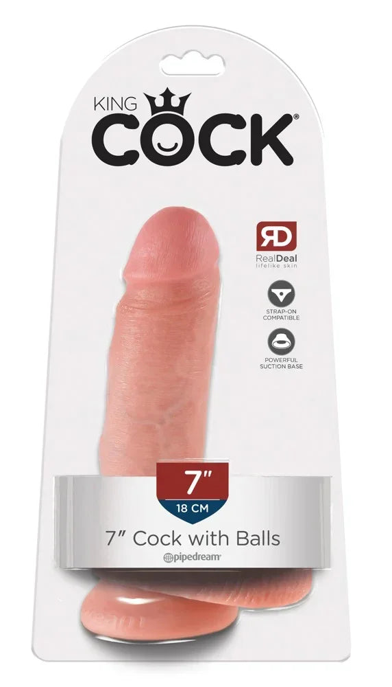 7" Cock with Balls - Happytoys Sexshop: online sex shop for Feeling Happy & Easy đ - Discreet geleverd