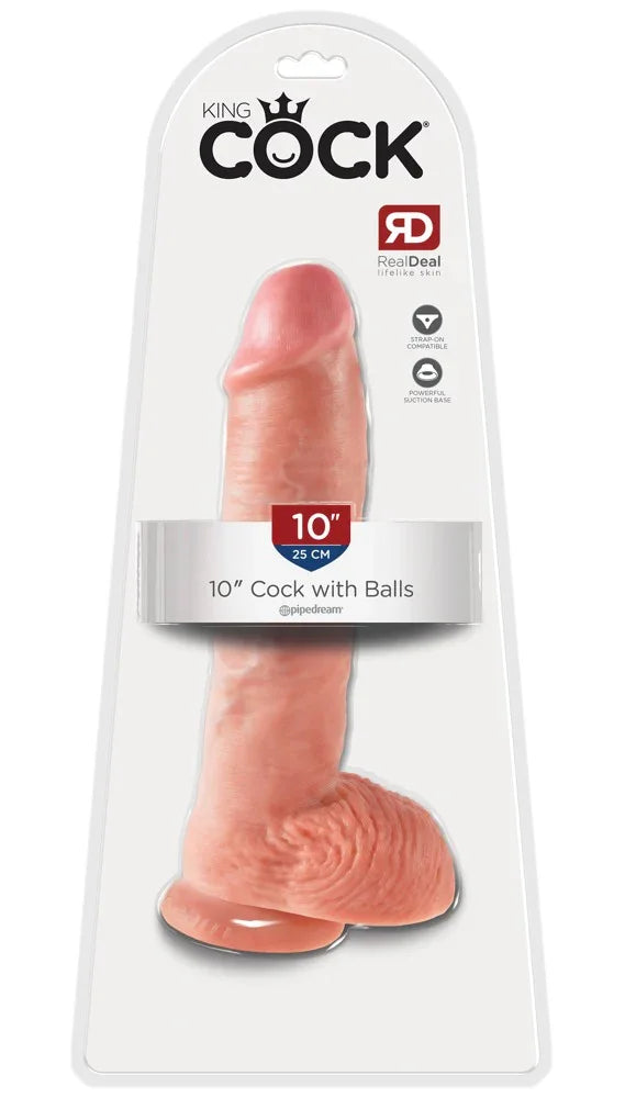 10" Cock with Balls - Happytoys Sexshop: Toys for Feeling Happy & Easy 😊 - Discreet geleverd
