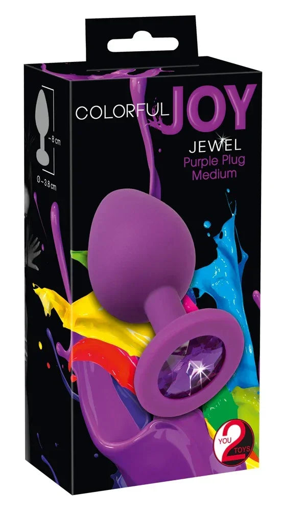 Jewel Purple Plug Medium - Happytoys Sexshop: online sex shop for Feeling Happy & Easy 😊 - Discreet geleverd