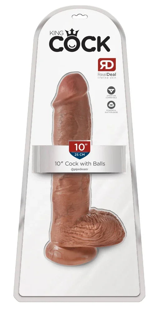 10" Cock with Balls - Happytoys Sexshop: online sex shop for Feeling Happy & Easy π - Discreet geleverd