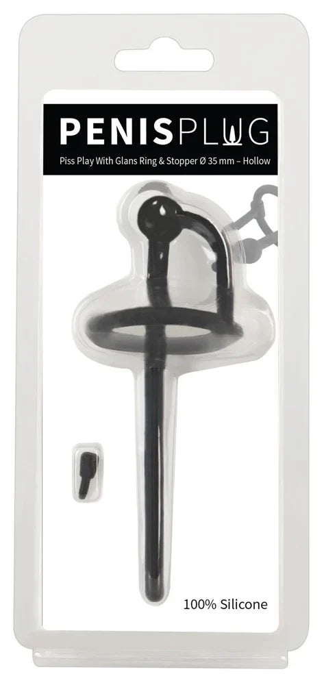 Piss Play With Glans Ring & Stopper Γ 35mm - Hollow - Happytoys Sexshop: Toys for Feeling Happy & Easy π - Discreet geleverd