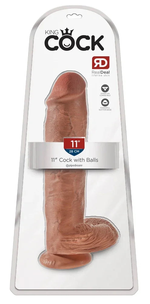 11" Cock with Balls - Happytoys Sexshop: Toys for Feeling Happy & Easy π - Discreet geleverd