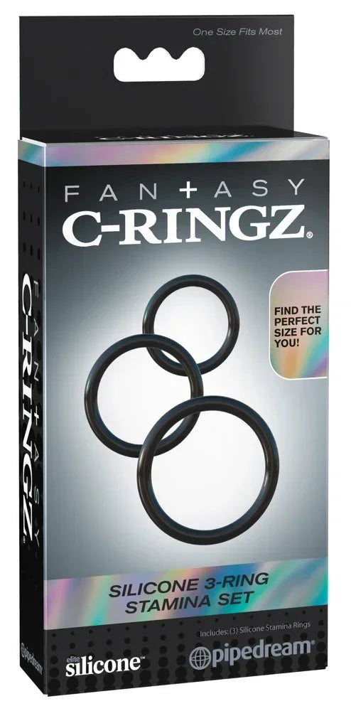 Silicone 3-Ring Stamina Set - Happytoys Sexshop: online sex shop for Feeling Happy & Easy 😊 - Discreet geleverd