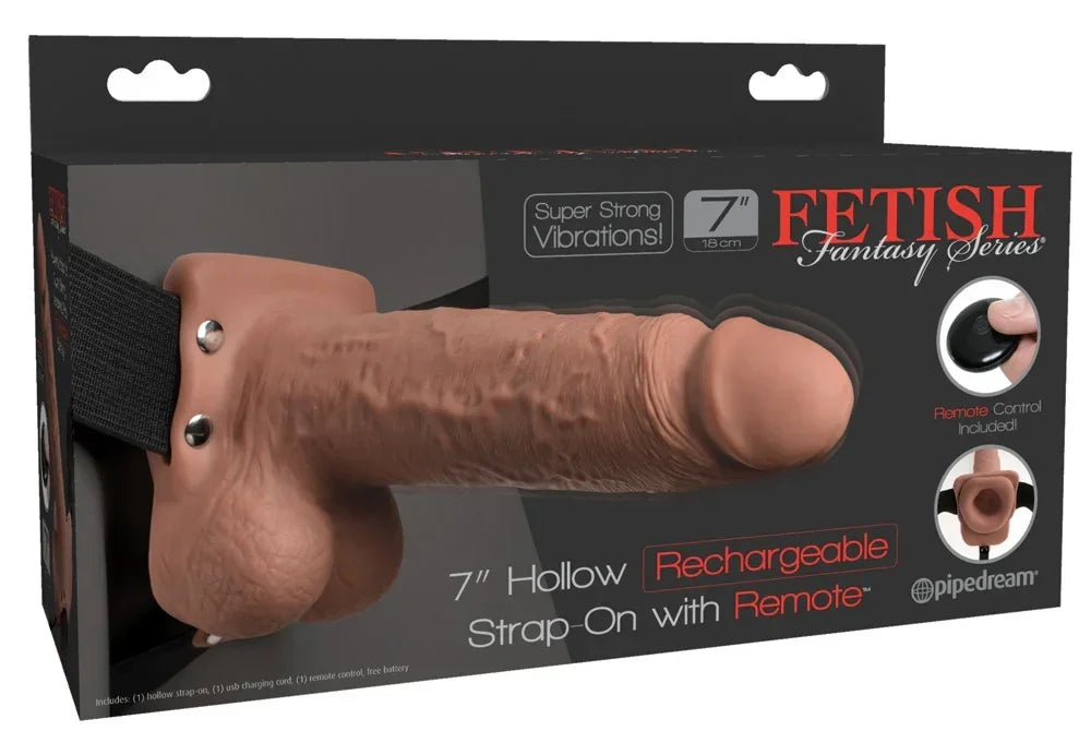 Hollow Strap-On with Rechargeable Remote - Happytoys Sexshop: online sex shop for Feeling Happy & Easy 😊 - Discreet geleverd