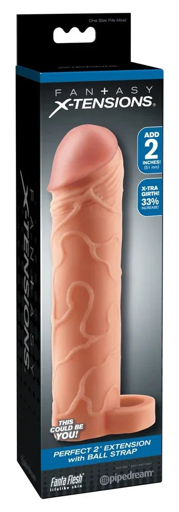 Perfect 2" Extension with Ball Strap - Happytoys Sexshop: online sex shop for Feeling Happy & Easy 😊 - Discreet geleverd