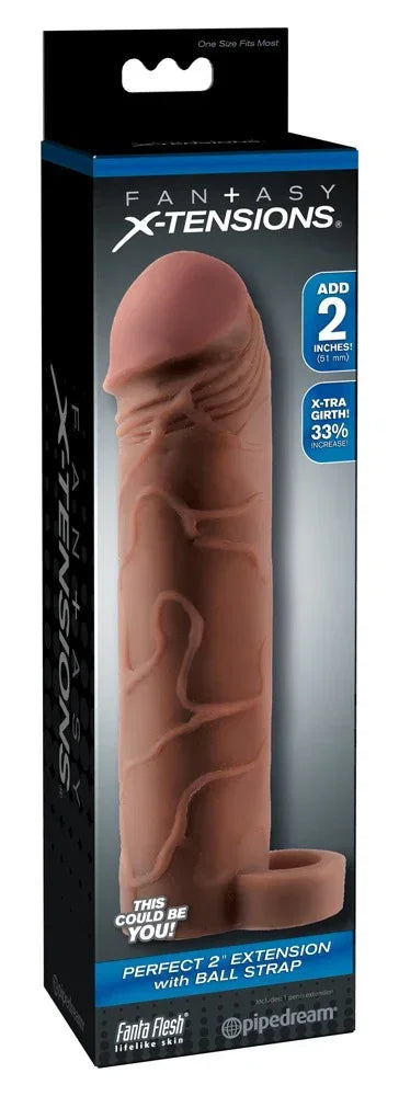 Perfect 2" Extension with Ball Strap - Happytoys Sexshop: online sex shop for Feeling Happy & Easy 😊 - Discreet geleverd