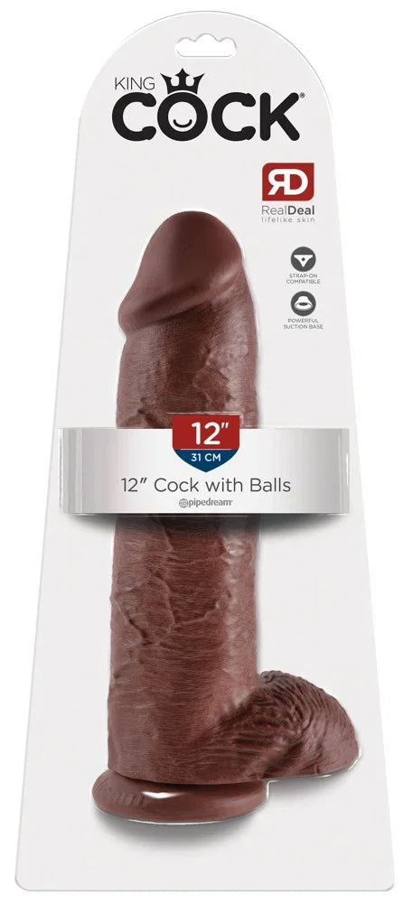 12" Cock with Balls - Happytoys Sexshop: online sex shop for Feeling Happy & Easy 😊 - Discreet geleverd