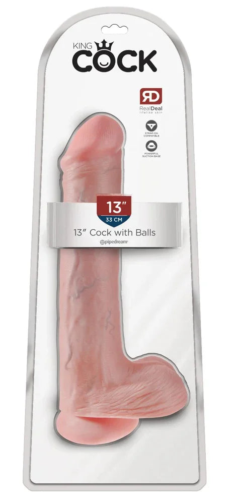 13" Cock with Balls - Happytoys Sexshop: online sex shop for Feeling Happy & Easy 😊 - Discreet geleverd