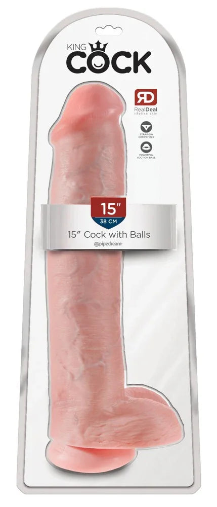 Cock with Balls 15" - Happytoys Sexshop: Toys for Feeling Happy & Easy 😊 - Discreet geleverd