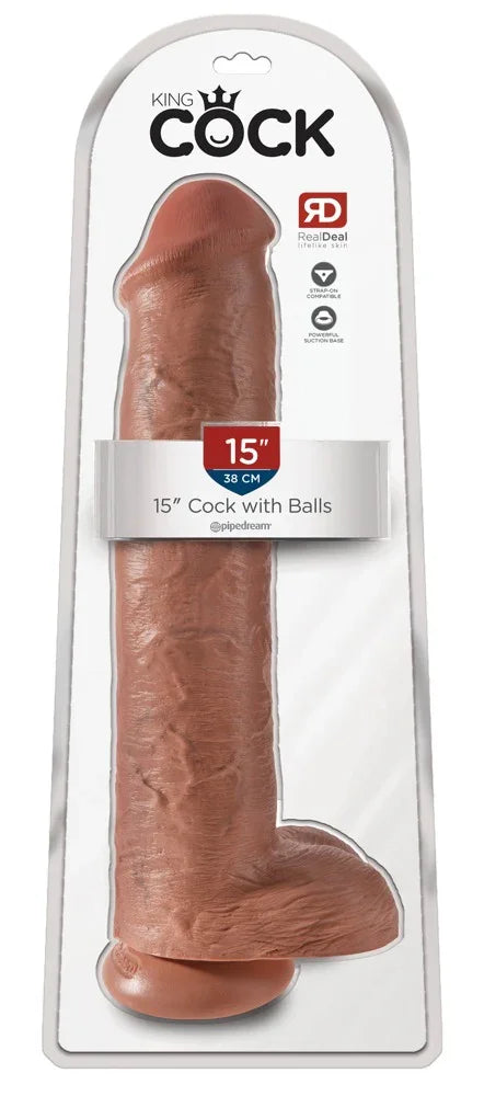Cock with Balls 15" - Happytoys Sexshop: Toys for Feeling Happy & Easy 😊 - Discreet geleverd