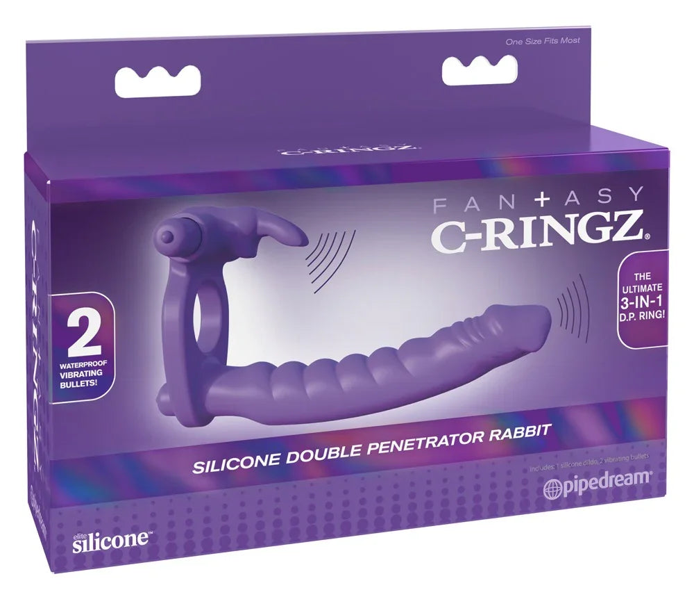 Silicone Double Penetrator Rabbit - Happytoys Sexshop: Toys for Feeling Happy & Easy 😊 - Discreet geleverd