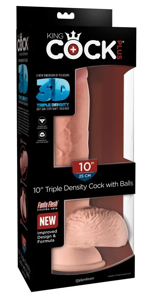 10" Triple Density Cock with Balls - Happytoys Sexshop: online sex shop for Feeling Happy & Easy π - Discreet geleverd