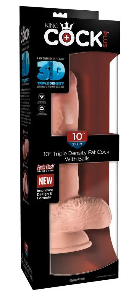 10" Triple Density Cock with Balls - Happytoys Sexshop: Toys for Feeling Happy & Easy π - Discreet geleverd