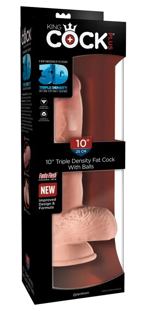 10" Triple Density Cock with Balls - Happytoys Sexshop: online sex shop for Feeling Happy & Easy π - Discreet geleverd