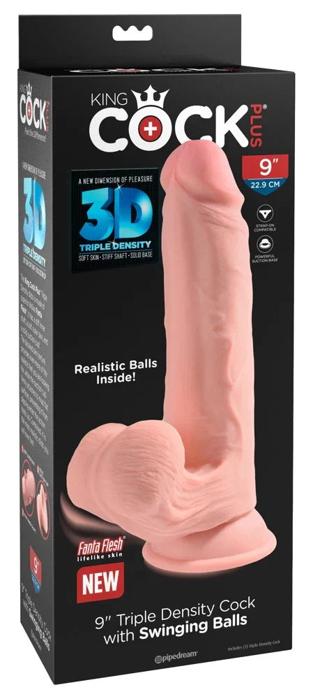 Triple Density Cock with Swinging Balls - Happytoys Sexshop: Toys for Feeling Happy & Easy π - Discreet geleverd