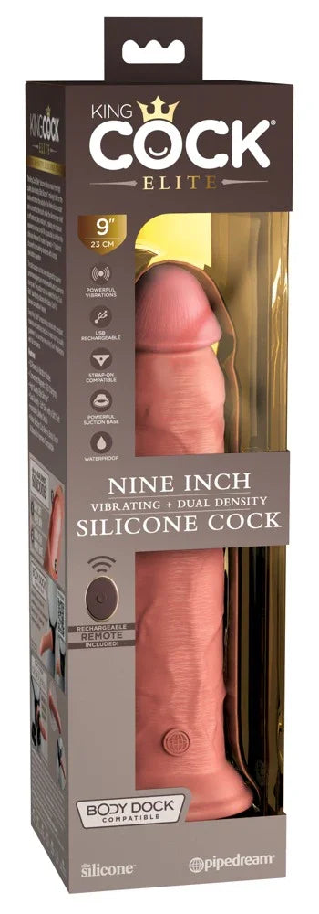 9" Vibrating + Dual Density Silicone Cock with Remote - Happytoys Sexshop: online sex shop for Feeling Happy & Easy π - Discreet geleverd