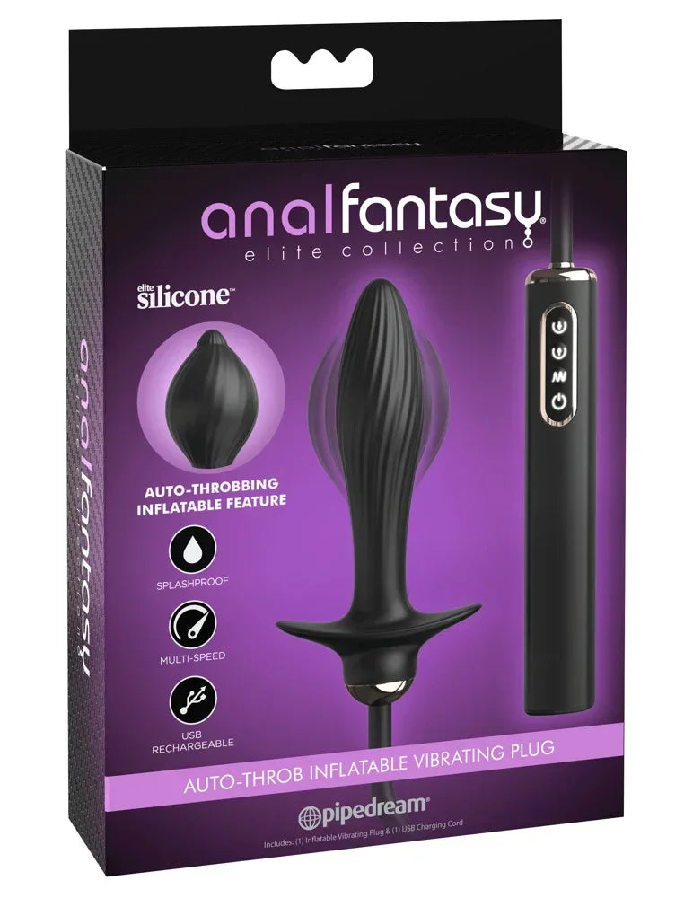 Auto-Throb Inflatable Vibrating Plug - Happytoys Sexshop: online sex shop for Feeling Happy & Easy 😊 - Discreet geleverd