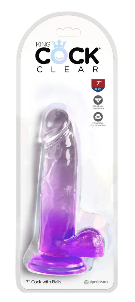 7“ Cock with Balls - Happytoys Sexshop: online sex shop for Feeling Happy & Easy 😊 - Discreet geleverd