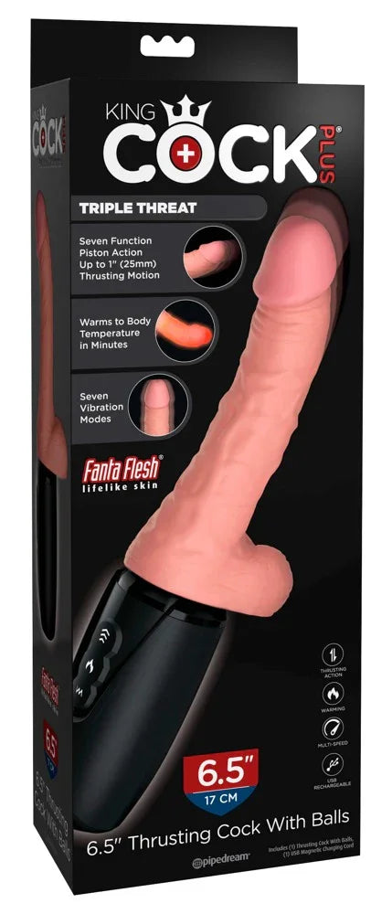 6.5β Thrusting Cock with Balls - Happytoys Sexshop: online sex shop for Feeling Happy & Easy π - Discreet geleverd