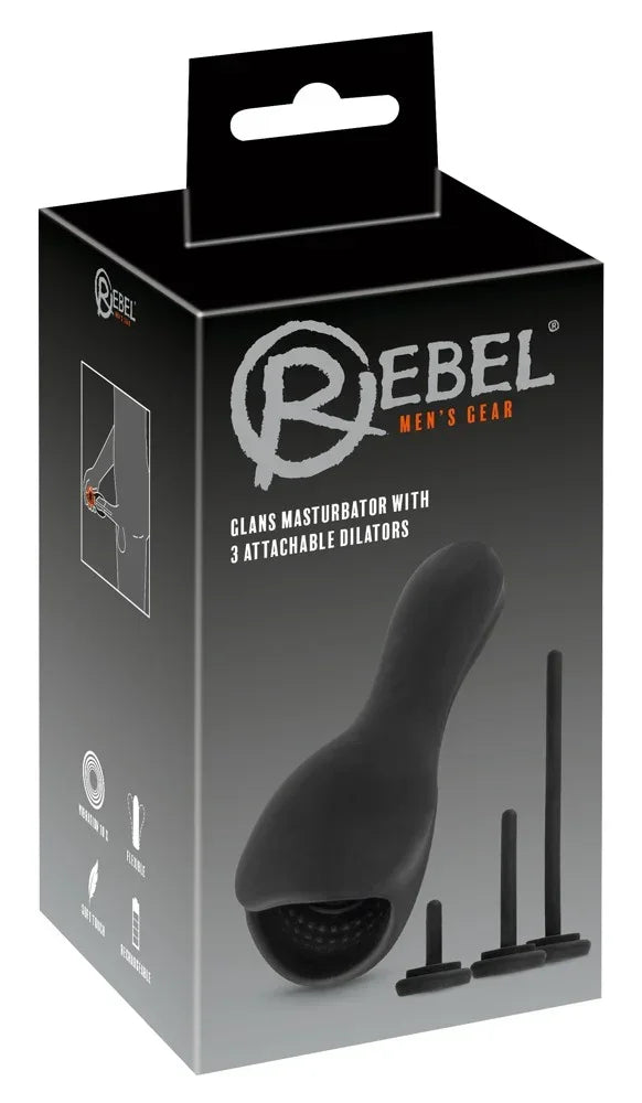 Glans Vibrator with 3 attachable Dilators - Happytoys Sexshop: online sex shop for Feeling Happy & Easy π - Discreet geleverd