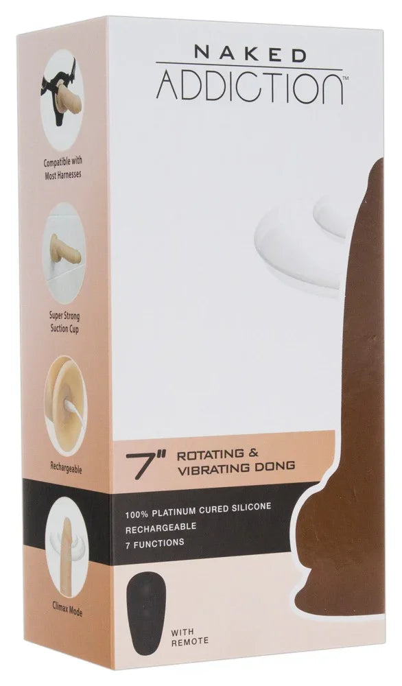 7" Rotating & Vibrating Dong - Happytoys Sexshop: Toys for Feeling Happy & Easy π - Discreet geleverd