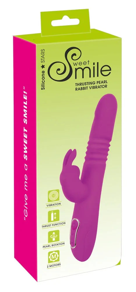 Thrusting Pearl Rabbit Vibrator - Happytoys Sexshop: online sex shop for Feeling Happy & Easy 😊 - Discreet geleverd