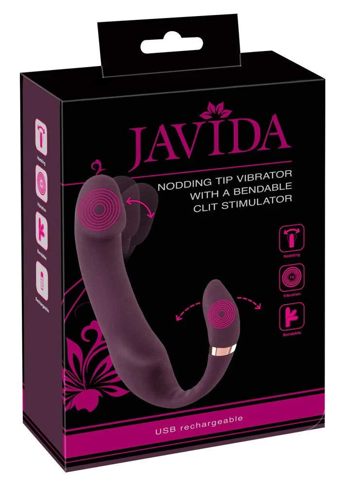 Nodding Tip Vibrator with Bendable Clit Stimulation - Happytoys Sexshop: online sex shop for Feeling Happy & Easy 😊 - Discreet geleverd