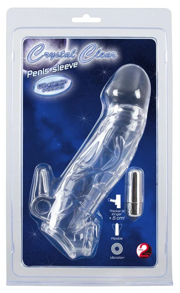 Chrystal Skin Penis Sleeve Vibro - Happytoys Sexshop: online sex shop for Feeling Happy & Easy 😊 - Discreet geleverd