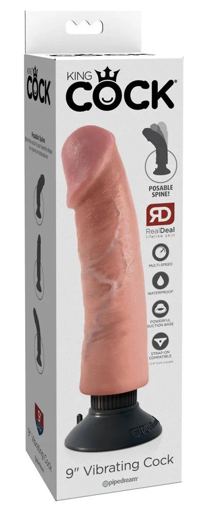 9" Vibrating Cock - Happytoys Sexshop: online sex shop for Feeling Happy & Easy 😊 - Discreet geleverd