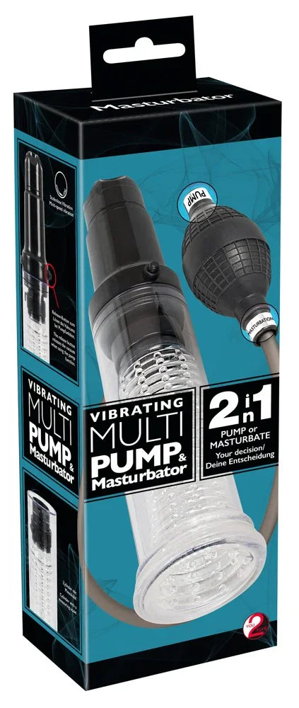 Vibrating Multi Pump & Masturbator - Happytoys Sexshop: Toys for Feeling Happy & Easy 😊 - Discreet geleverd