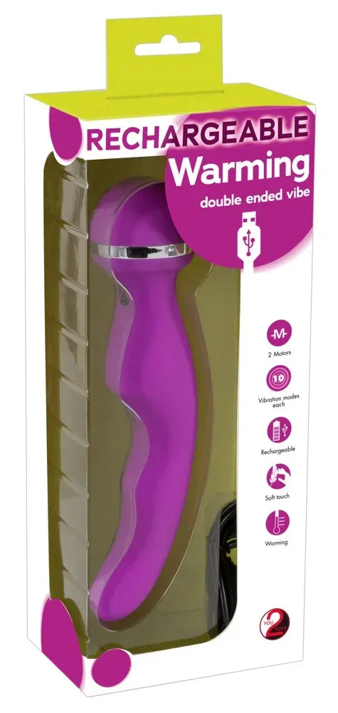 Vibrator and Massage Wand in One with a Warming Function - Happytoys Sexshop: online sex shop for Feeling Happy & Easy 😊 - Discreet geleverd