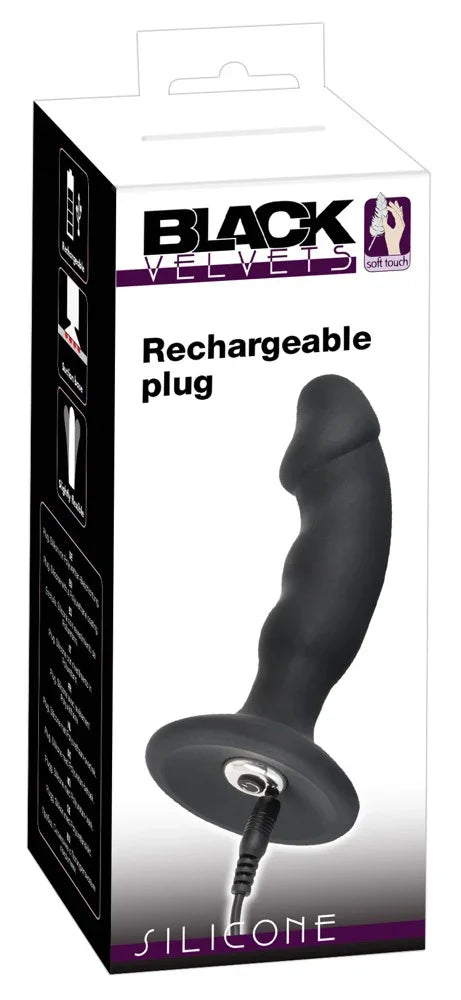 Black Velvets Rechargeable Plug - Happytoys Sexshop: Toys for Feeling Happy & Easy π - Discreet geleverd