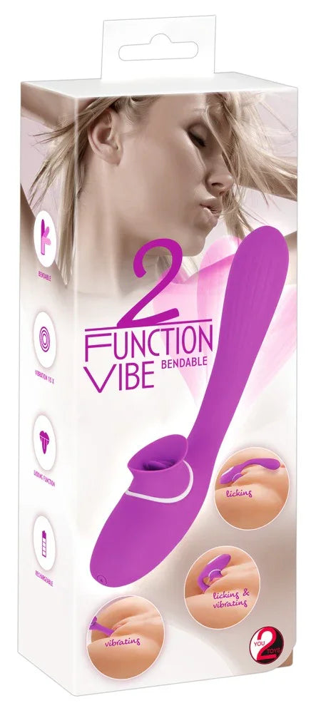 2 Function bendable Vibe - Happytoys Sexshop: online sex shop for Feeling Happy & Easy 😊 - Discreet geleverd
