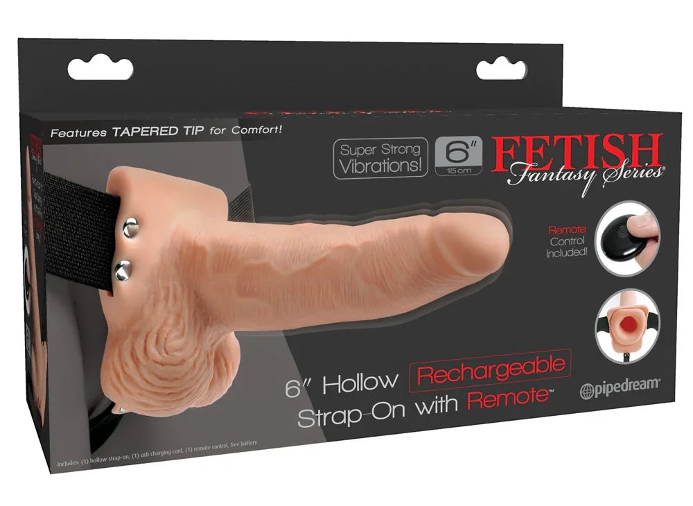 6 Inch RC Strap-on - Happytoys Sexshop: online sex shop for Feeling Happy & Easy 😊 - Discreet geleverd