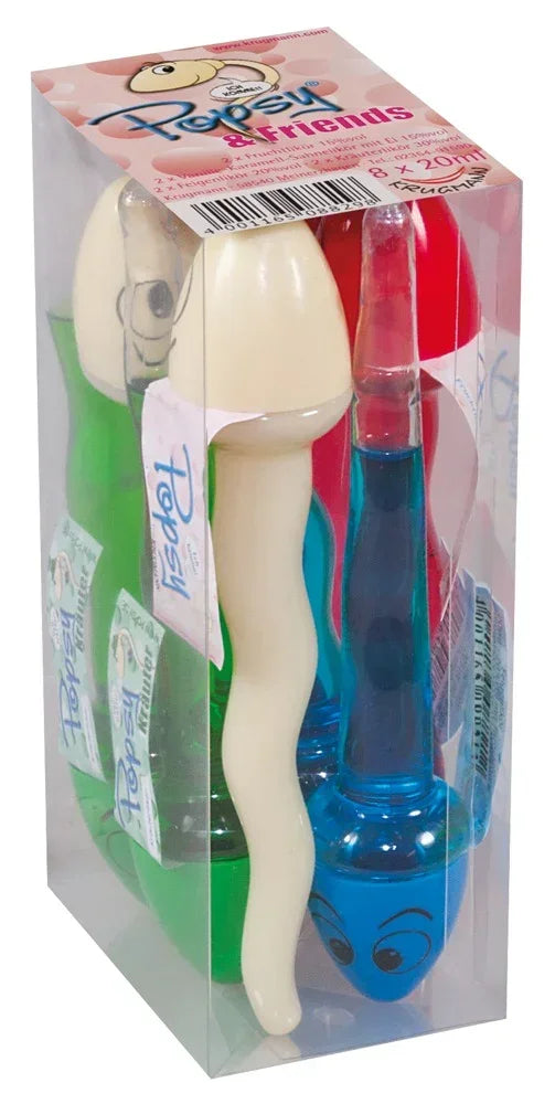 Liqueur Popsy & Friends 8 pcs - Happytoys Sexshop: online sex shop for Feeling Happy & Easy 😊 - Discreet geleverd