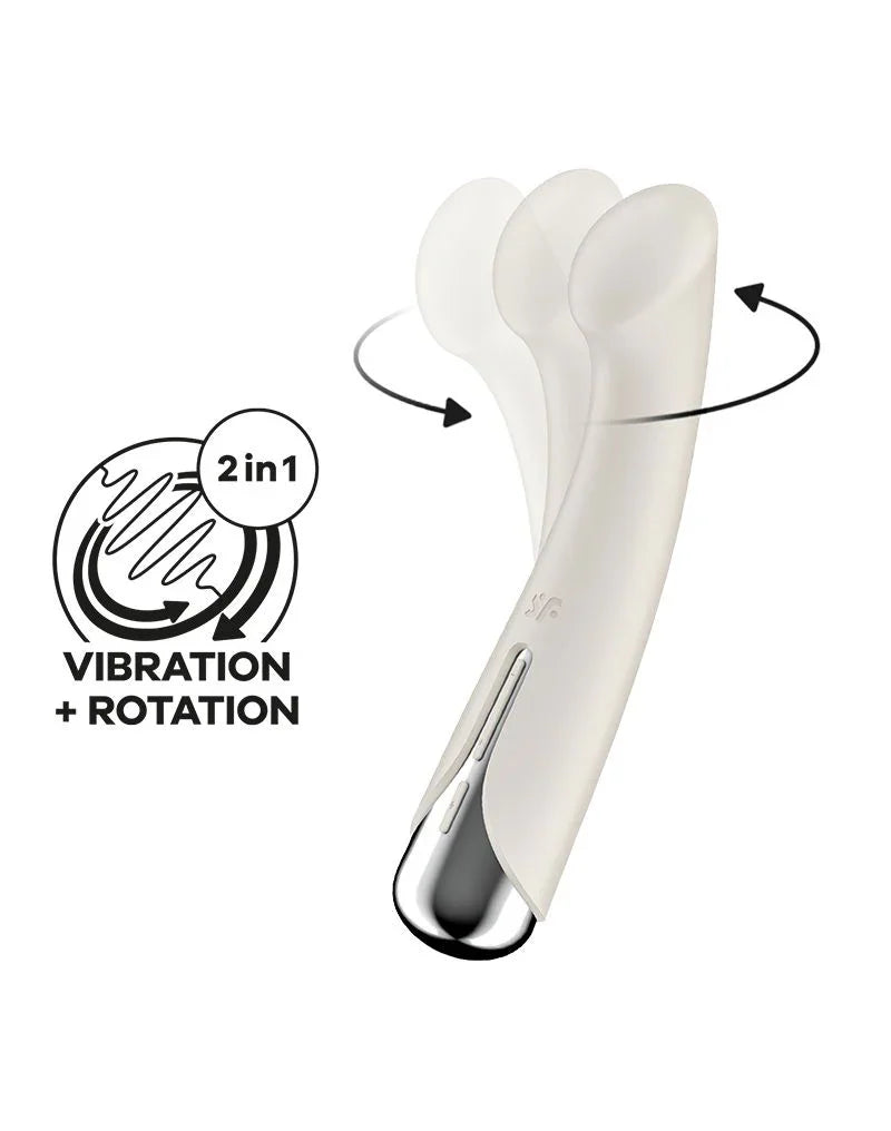 Satisfyer - Spinning G-Spot 1 - G-Spot Vibrator - Beige - Happytoys Sexshop: Toys for Feeling Happy & Easy 😊 - Discreet geleverd