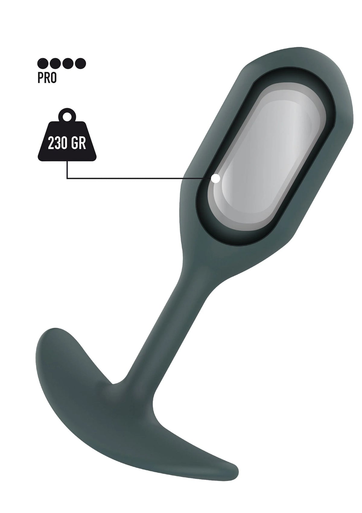 Bestel: The Champ Weighted Plug - bij Happytoys.nl, happytoys.be, Happytoys.ae: erotische sex webshop | liever Happy dan Easy βββββ - Default Title - 10076 - GREY