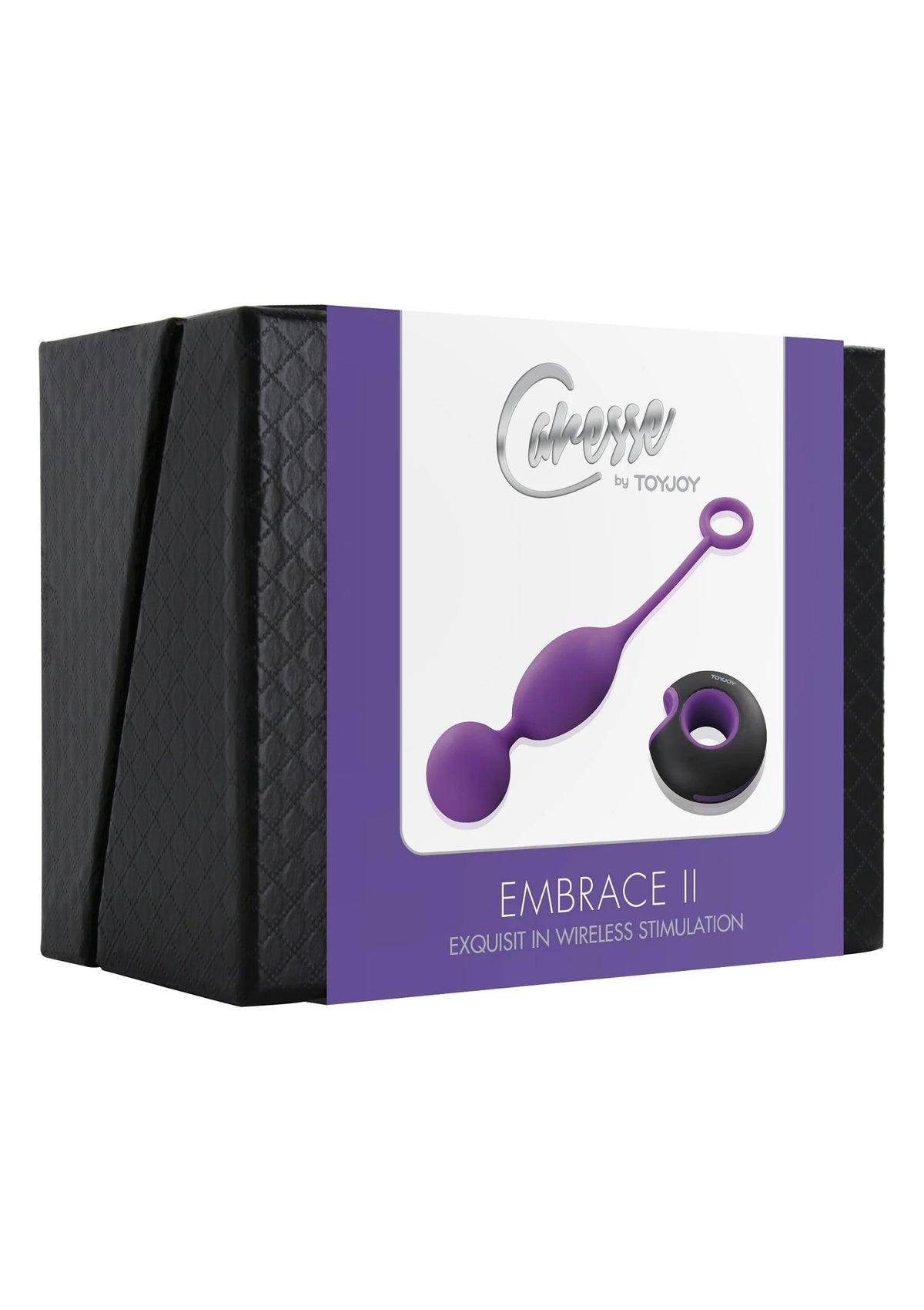 ToyJoy Embrace II productverpakking met afbeelding van stimulatie-ei en afstandsbediening