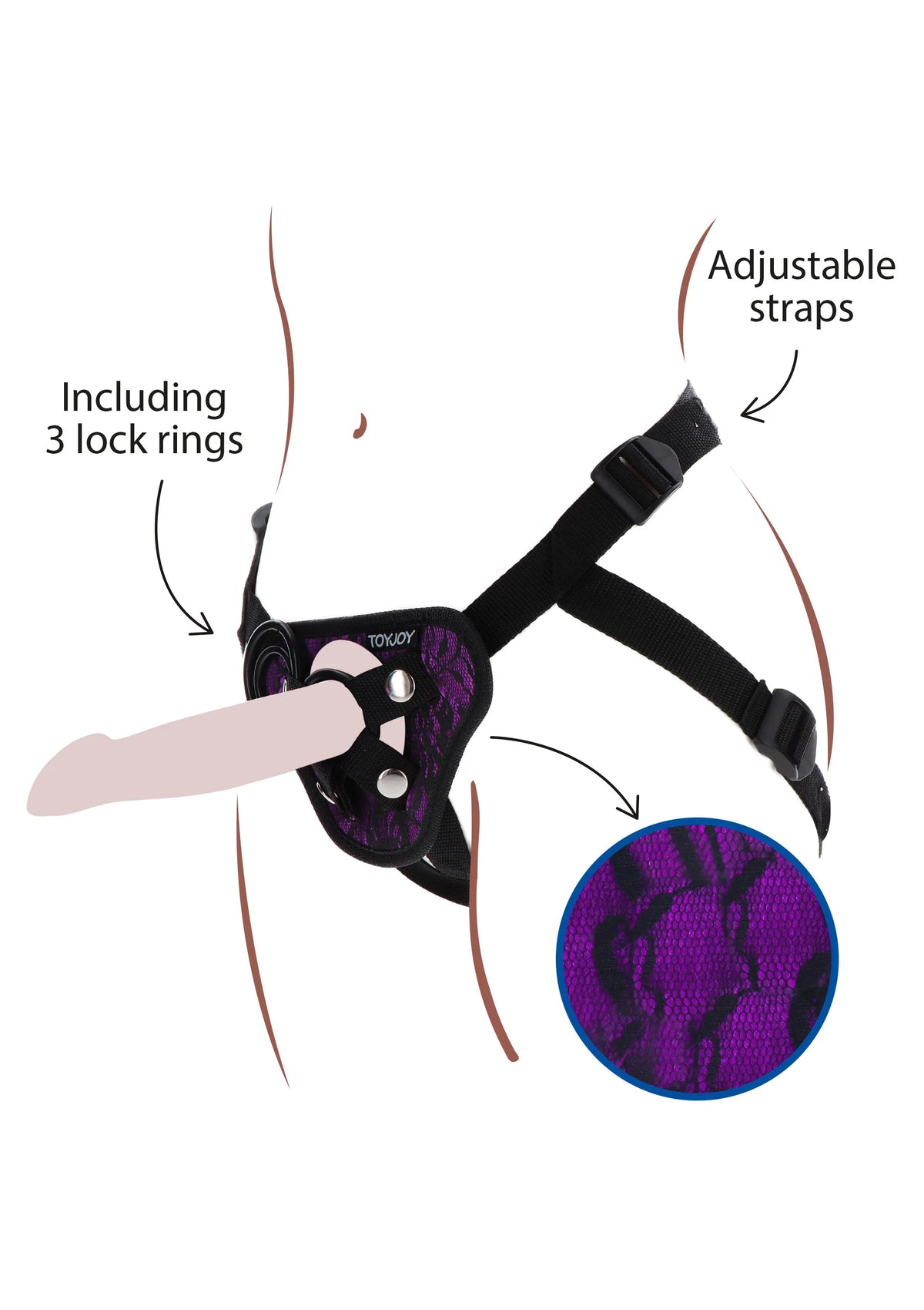 Bestel: Strap - On Lace Harness - bij Happytoys.nl, happytoys.be, Happytoys.ae: erotische sex webshop | liever Happy dan Easy βββββ