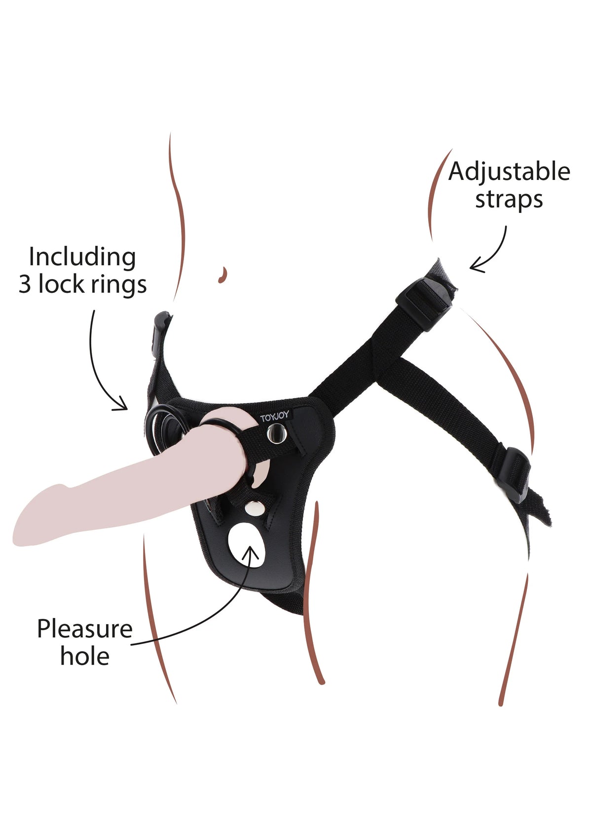 Bestel: Strap - On Pleasure Hole Harness - bij Happytoys.nl, happytoys.be, Happytoys.ae: erotische sex webshop | liever Happy dan Easy βββββ