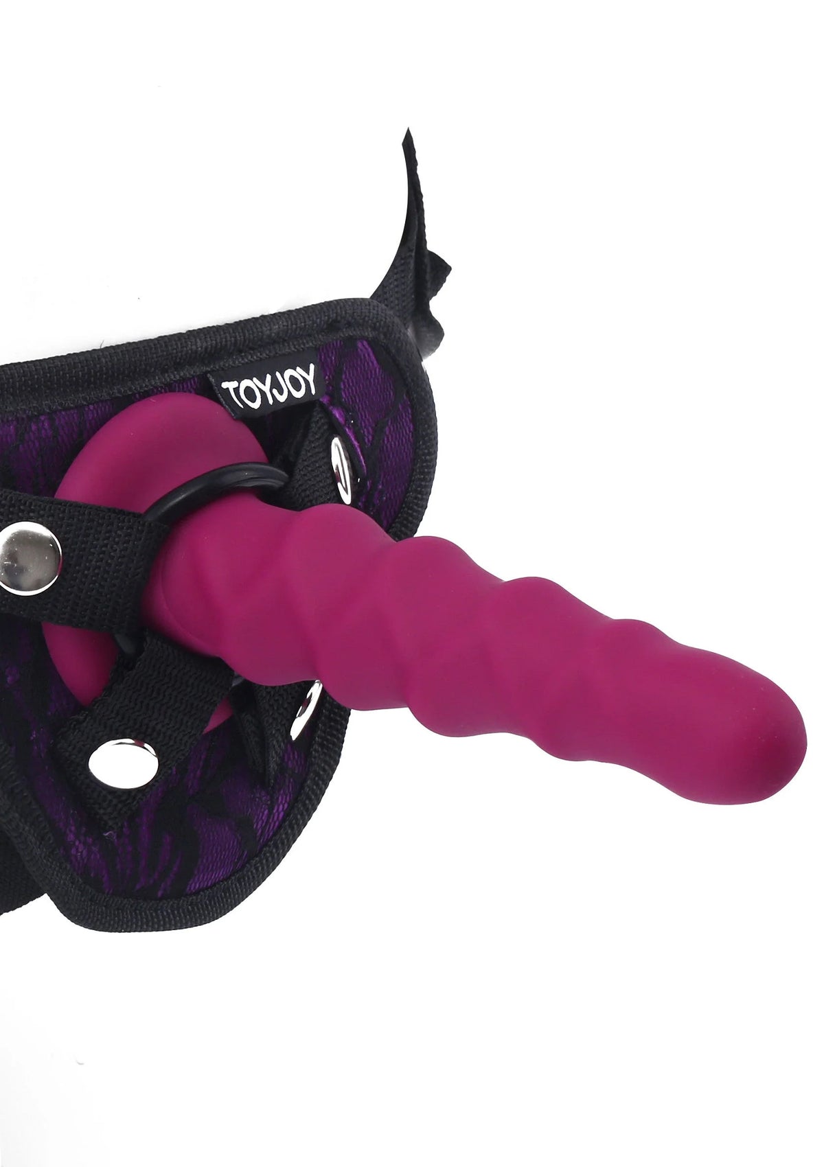 Bestel: Harness Dong Ribbed Silicone 16 cm - bij Happytoys.nl, happytoys.be, Happytoys.ae: erotische sex webshop | liever Happy dan Easy βββββ