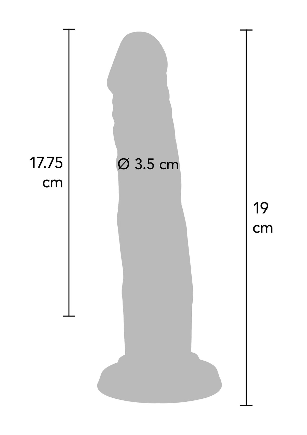 Bestel: Dong Silicone 19 cm by ToyJoy Get Real - bij Happytoys.nl, happytoys.be, Happytoys.ae: erotische sex webshop | liever Happy dan Easy ⭐⭐⭐⭐⭐