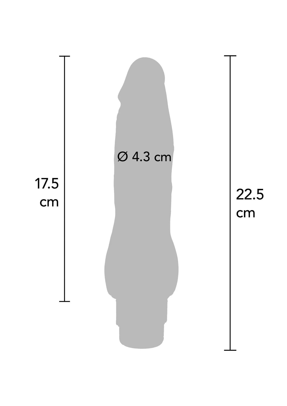Bestel: Dual Density Vibrator TPE 22.5 cm - bij Happytoys.nl, happytoys.be, Happytoys.ae: erotische sex webshop | liever Happy dan Easy βββββ