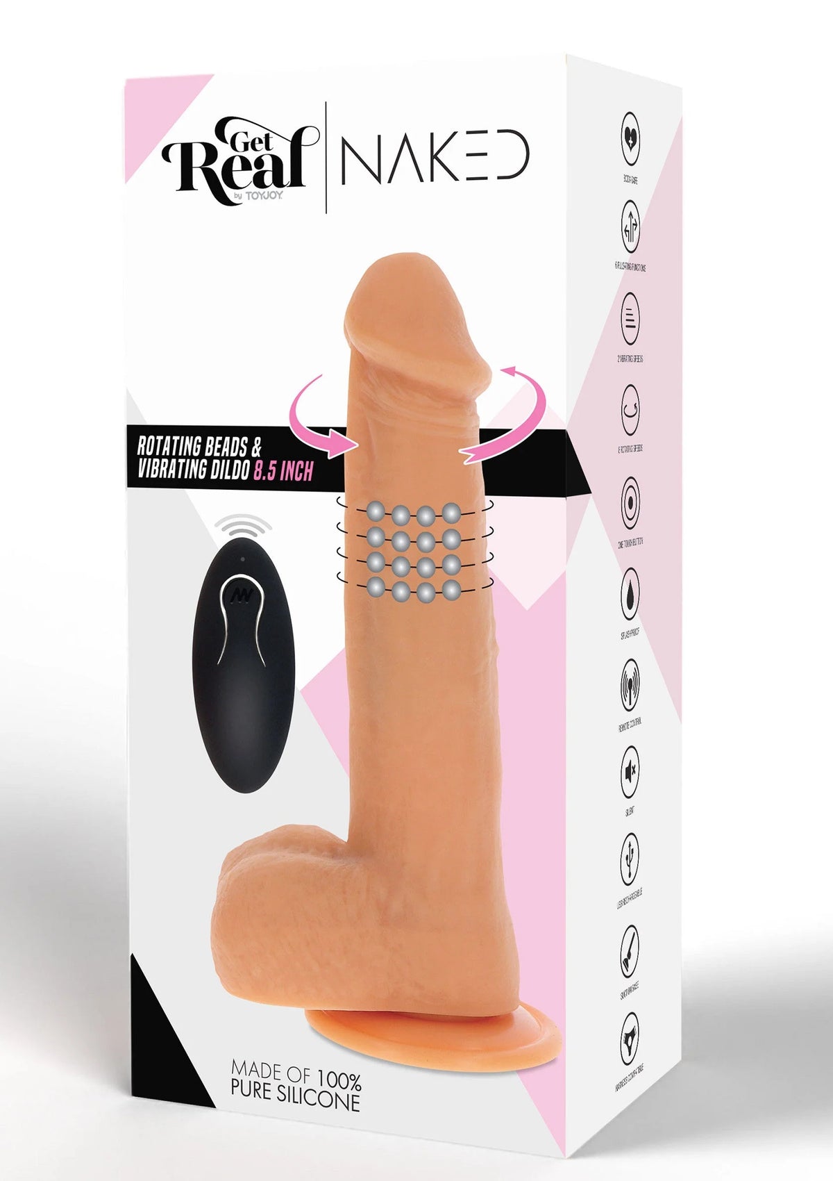Bestel: Naked Beaded Dildo Silicone 21 cm by ToyJoy - bij Happytoys.nl, happytoys.be, Happytoys.ae: erotische sex webshop | liever Happy dan Easy ⭐⭐⭐⭐⭐