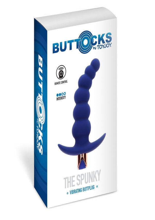 Bestel: The Spunky Buttplug vibrating with remote control by ToyJoy Buttocks - bij Happytoys.nl, happytoys.be, Happytoys.ae: erotische sex webshop | liever Happy dan Easy ⭐⭐⭐⭐⭐