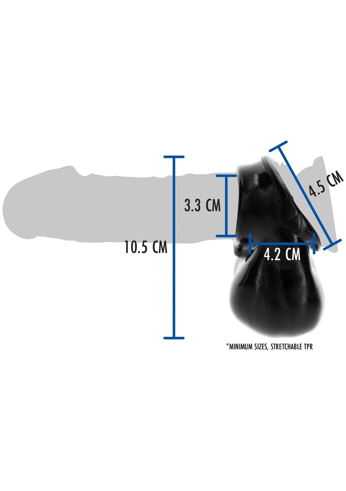 Bestel: Penis Ring with Scrotum Holder by ToyJoy Manpower - bij Happytoys.nl, happytoys.be, Happytoys.ae: erotische sex webshop | liever Happy dan Easy ⭐⭐⭐⭐⭐