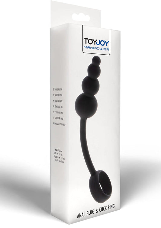 Manpower Anal Plug & Cock Ring by ToyJoy