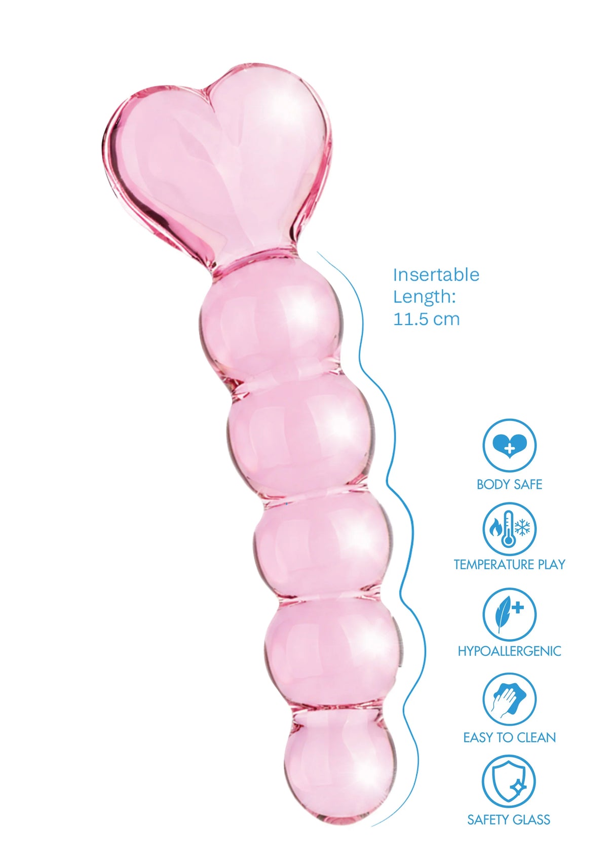 Bestel: Crystal Heart Anal Dildo by ToyJoy Glass Worxx - bij Happytoys.nl, happytoys.be, Happytoys.ae: erotische sex webshop | liever Happy dan Easy ⭐⭐⭐⭐⭐