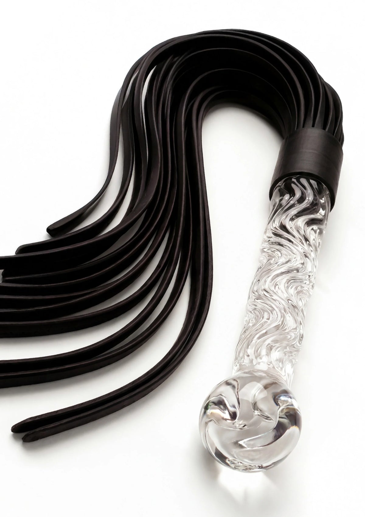 Beste vandaag nog: Crystal Leather Whip ToyJoy Glass Worxx - bij Happytoys Sexshop: online sex shop for Feeling Happy & Easy 😊